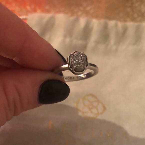 Kendra Scott Calvin Ring in Rhodium Drusy - Picture 2 of 2